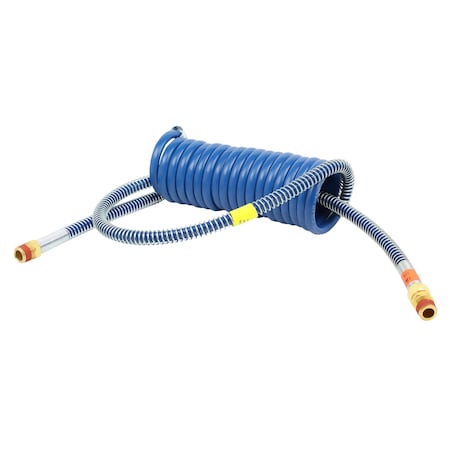 Phillips Line Assy, Air, Coiled, Brake, Heavy-Duty, Blue Service Coil, 15 Ft Working Length W/ 40 In. Lead 11-339